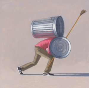 Warrior Moving, 2015, 12"x12", oil on panel